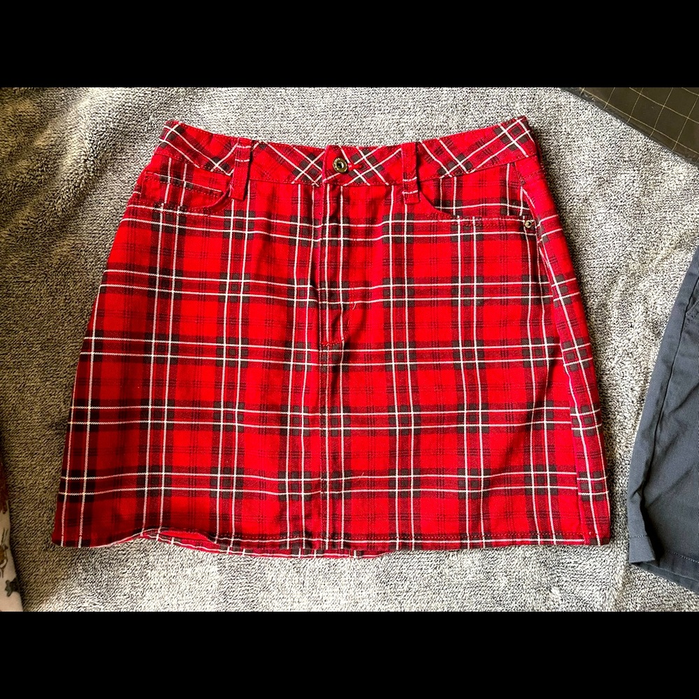 Red Plaid Arizona Skirt
